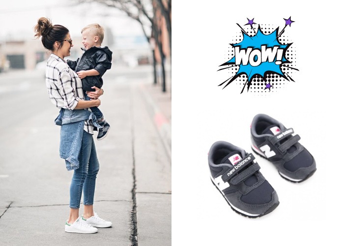 look matchy matchy coordinado madres e hijos con deportivas new balance velcro calzado infantil outlet