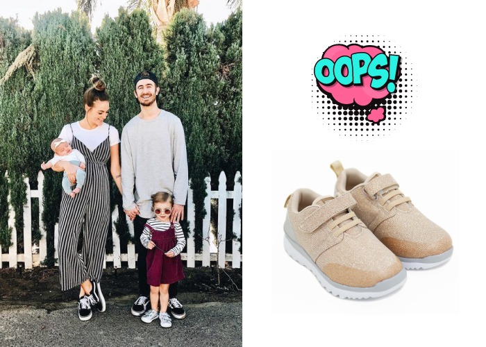 look coordinado matchy matchy familia con calzado infantil outlet deportivas velcros oro gioseppo
