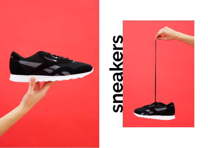 calzado rebajas hombre zapatillas deportivas sneakers negras de cordones reebok