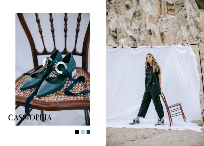 zapatos de mujer azules con tacón staff collection aura krackonline
