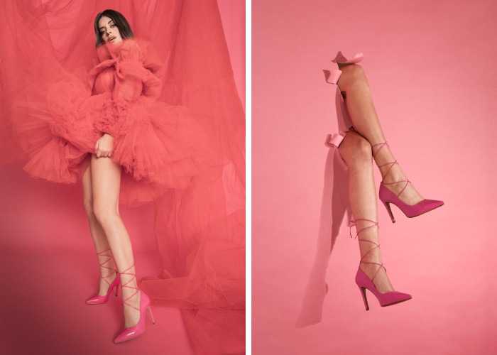 zapatos rosas de tacón diseñados por Dulceida en Krackonline