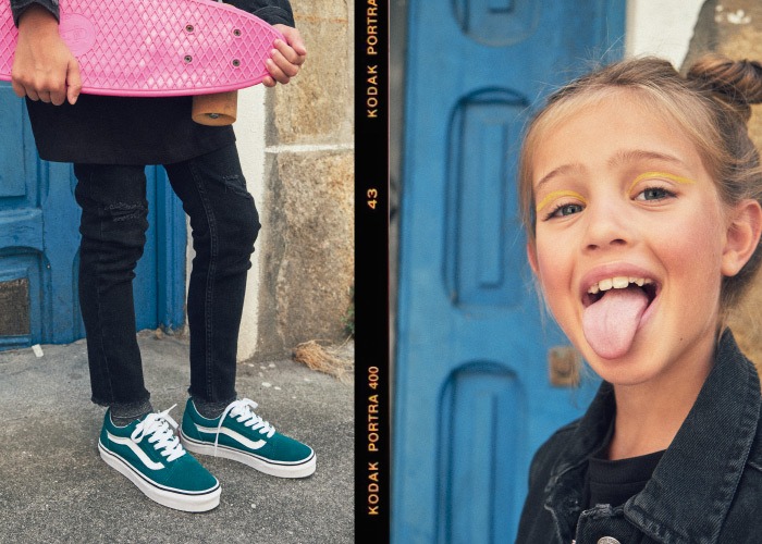 calzado infantil online deportivas vans old skool color verde 